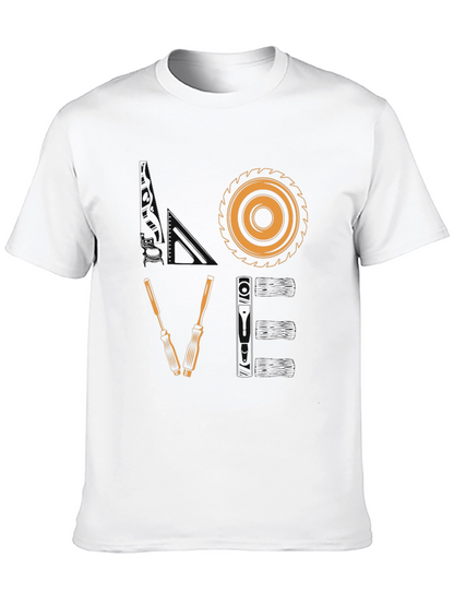 Woodworkers Love T-Shirt: Carpenter Saw & Screwdrivers