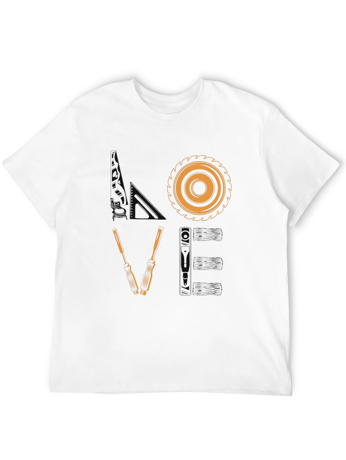 Woodworkers Love T-Shirt: Carpenter Saw & Screwdrivers