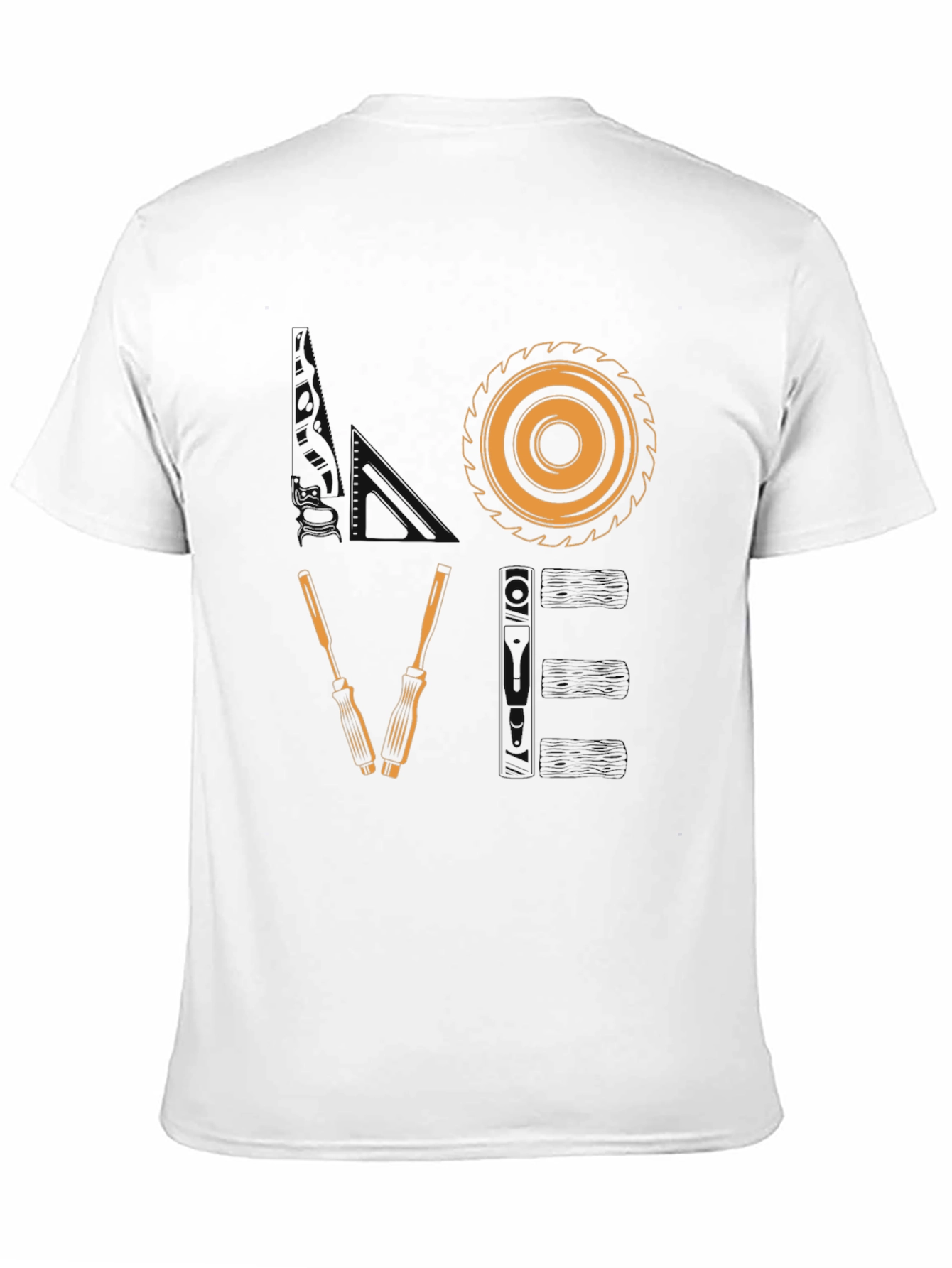 Woodworkers Love T-Shirt: Carpenter Saw & Screwdrivers