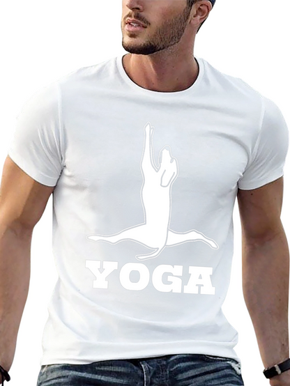 Yoga Dog Graphic Tee - Black Cotton Shirt