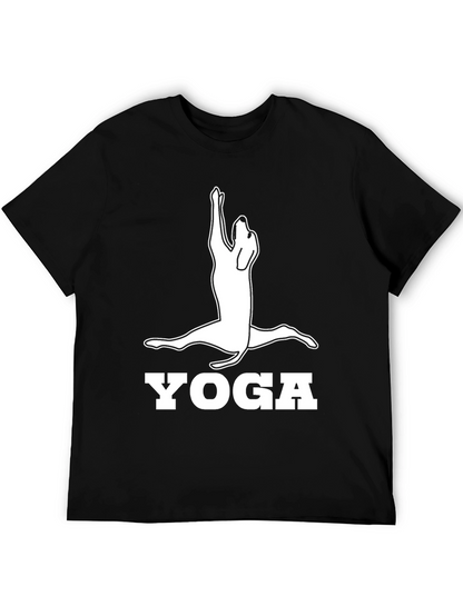 Yoga Dog Graphic Tee - Black Cotton Shirt