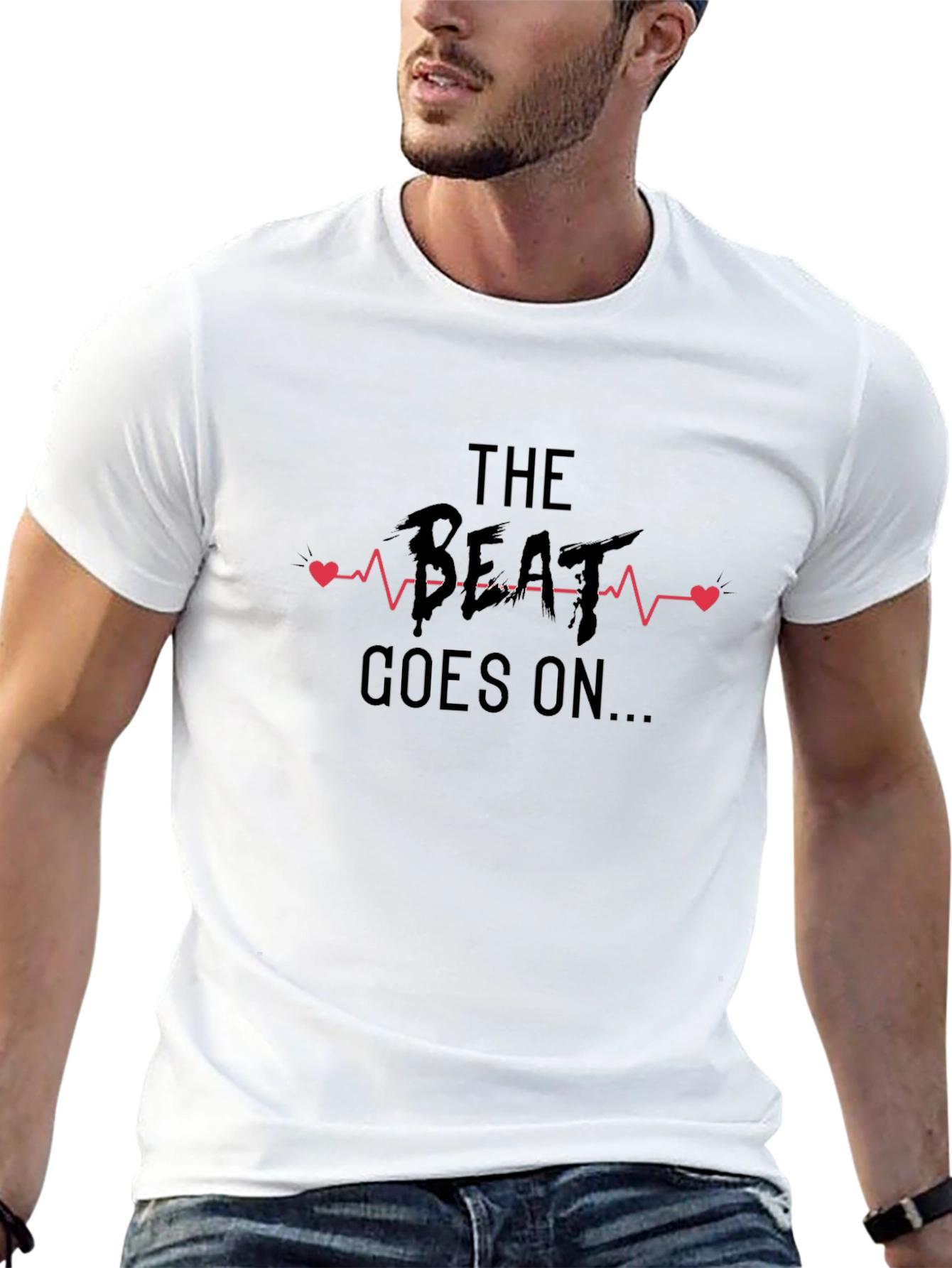 The Beat Goes On Graphic Tee - Black