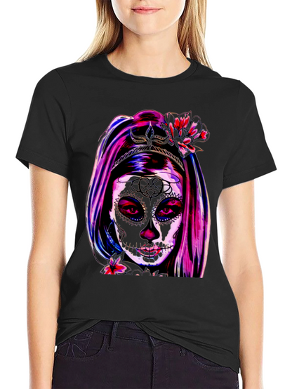 Sugar Skull Girl T-Shirt - Day of the Dead