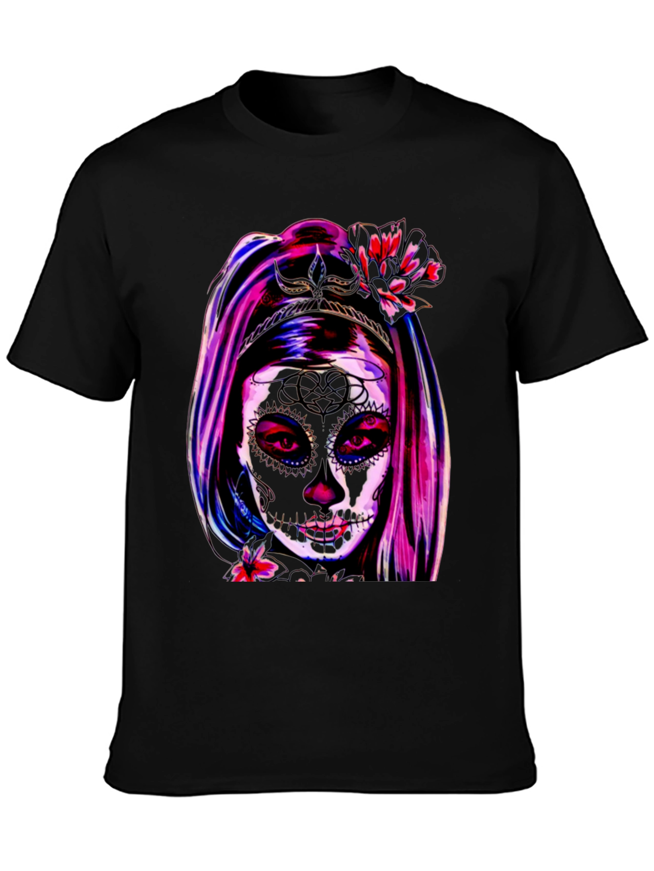 Sugar Skull Girl T-Shirt - Day of the Dead