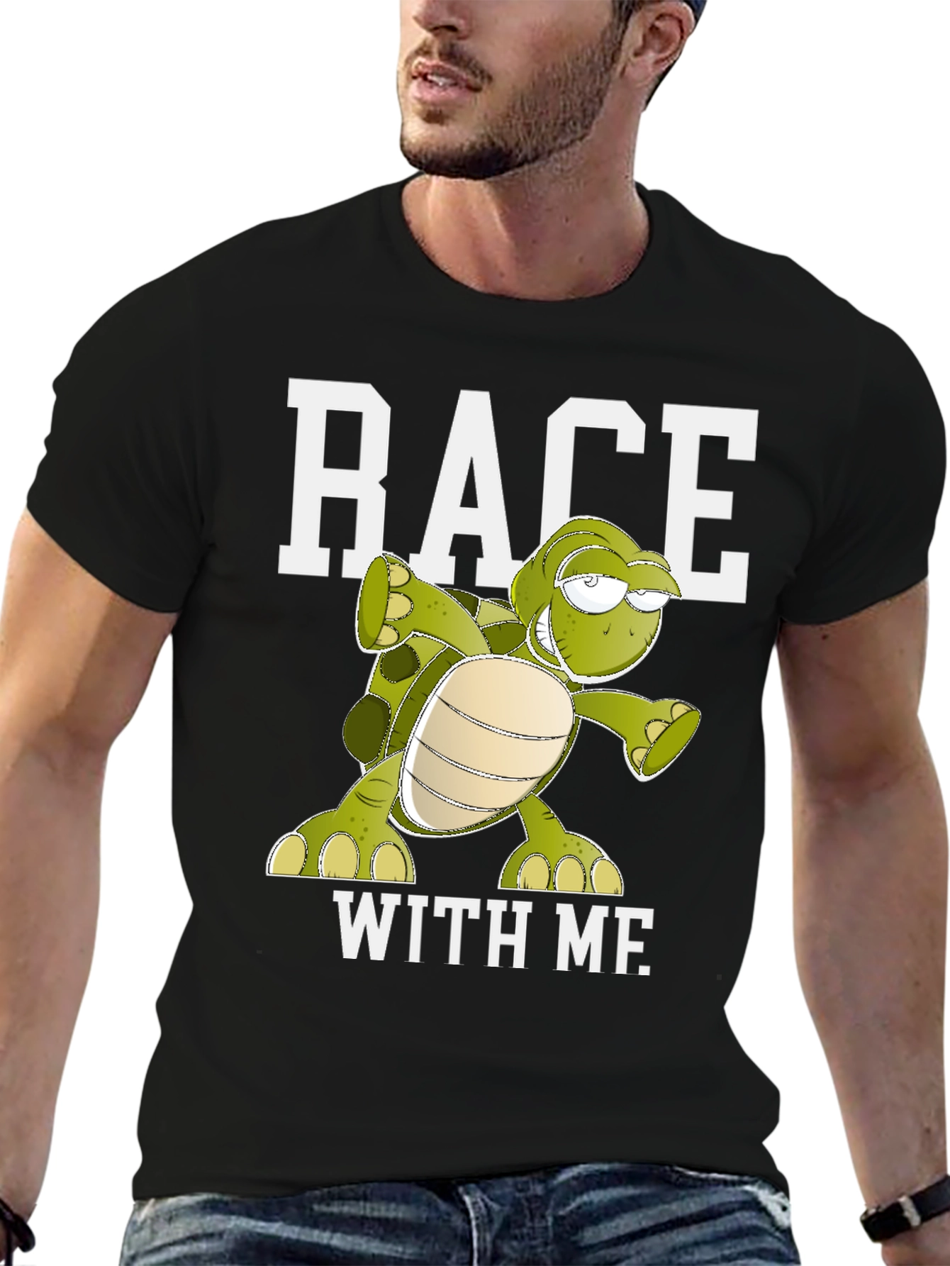 Race With Me Turtle Graphic Tee