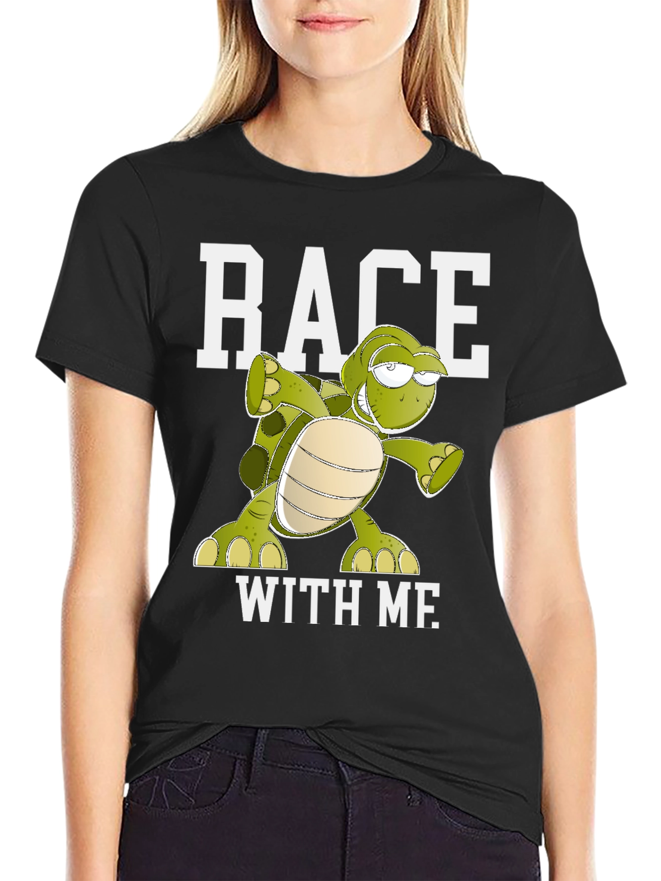 Race With Me Turtle Graphic Tee