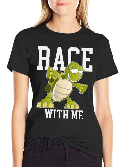 Race With Me Turtle Graphic Tee