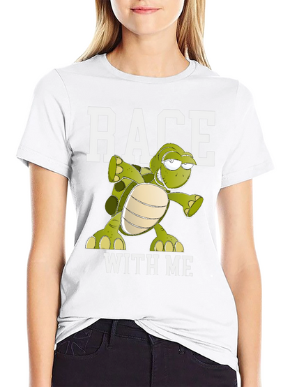 Race With Me Turtle Graphic Tee