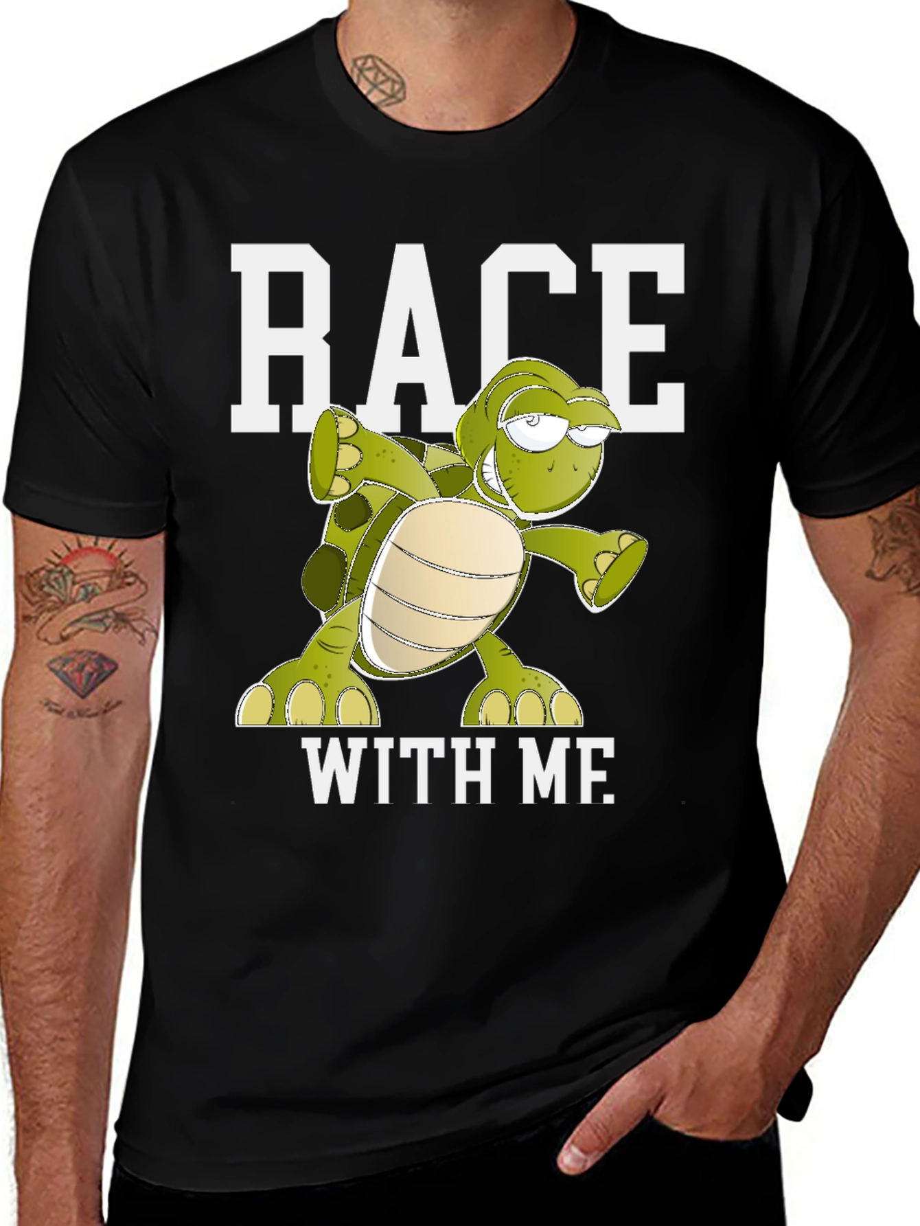 Race With Me Turtle Graphic Tee