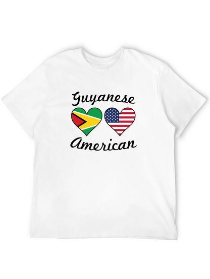 Guyanese American Flag Heart T-Shirt