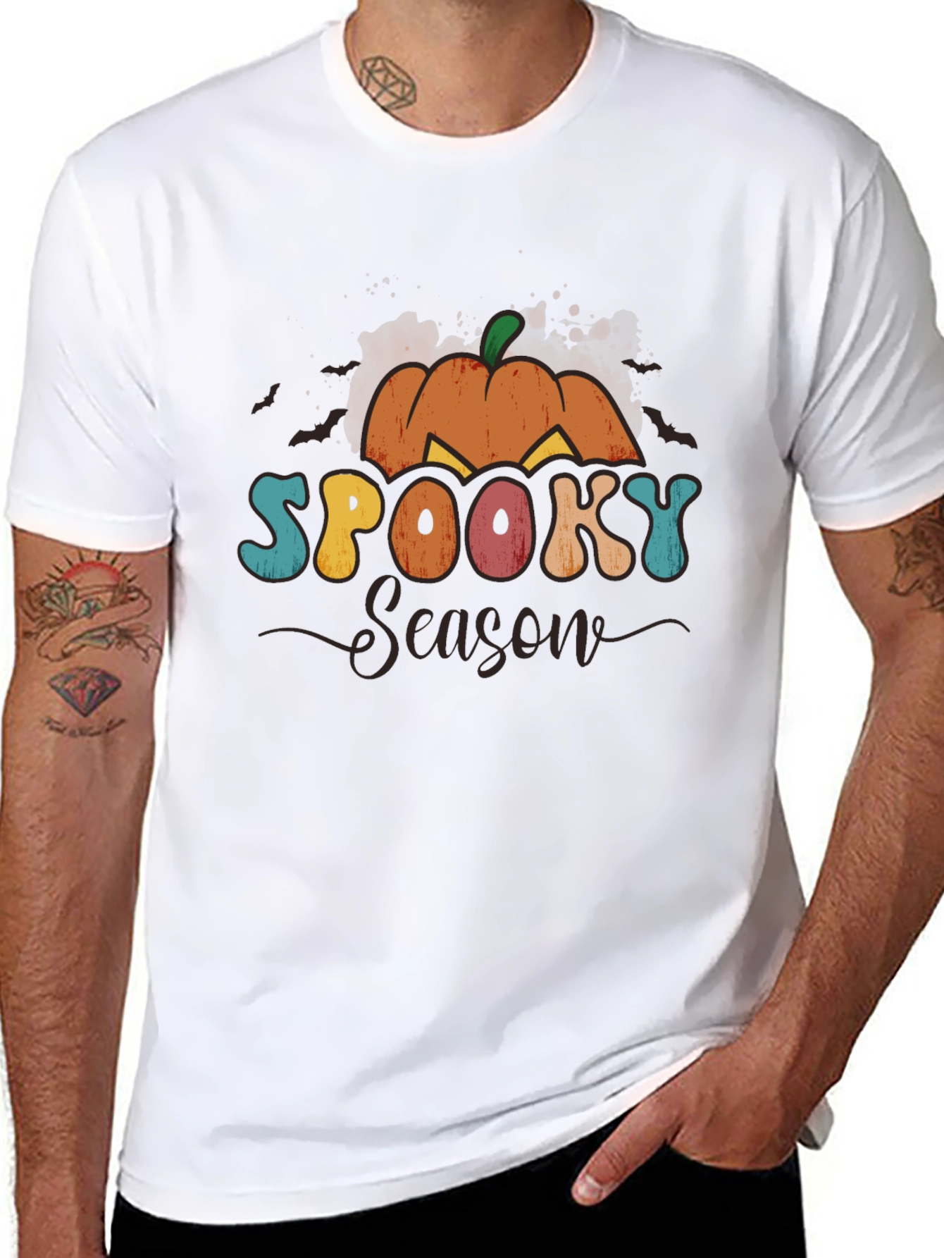 Spooky Season Graphic Tee - Halloween Pumpkin Shirt