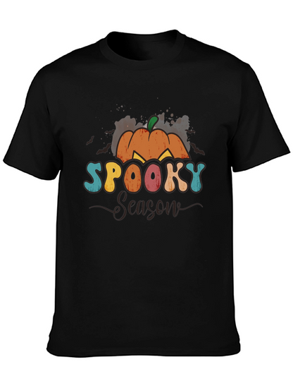 Spooky Season Graphic Tee - Halloween Pumpkin Shirt