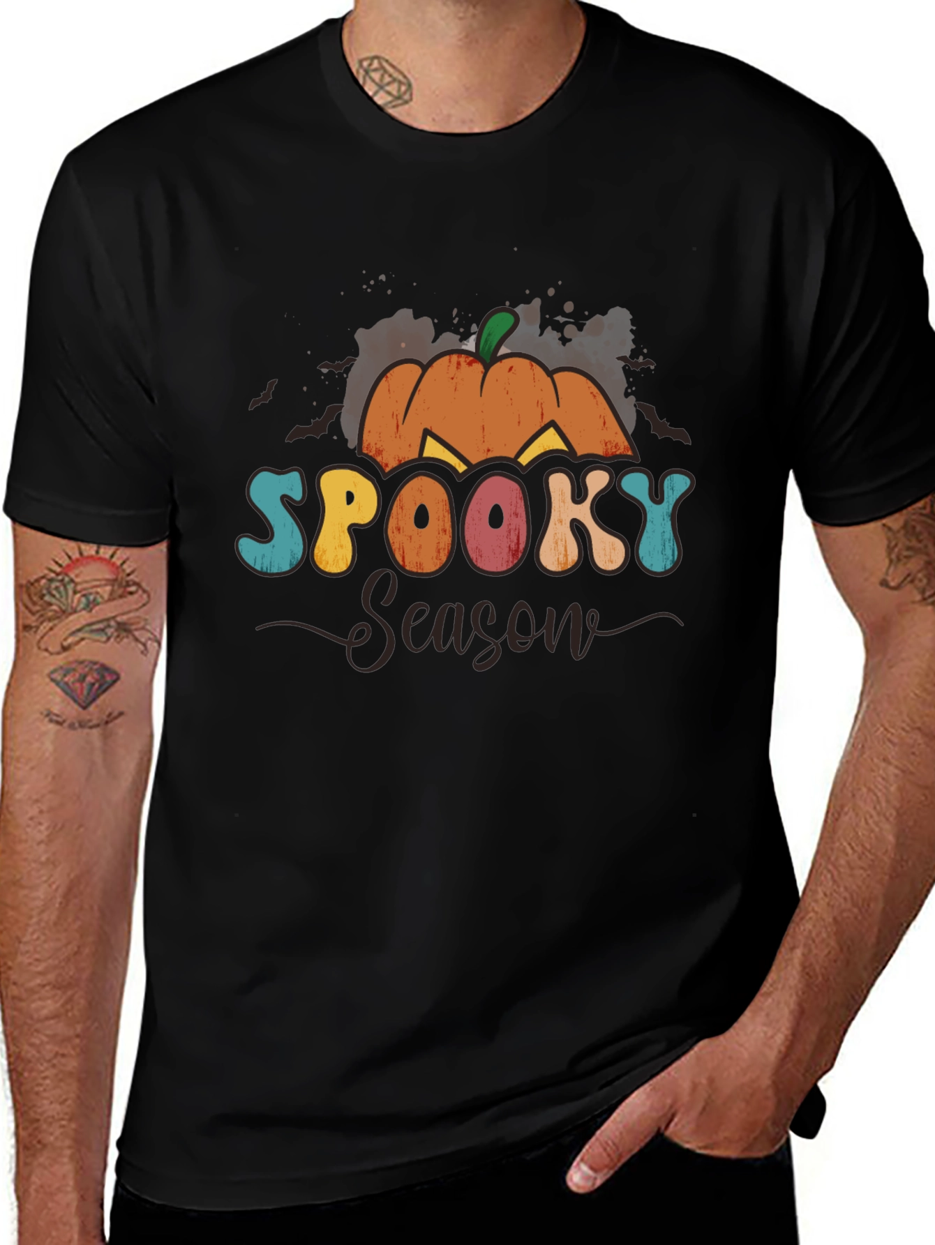 Spooky Season Graphic Tee - Halloween Pumpkin Shirt