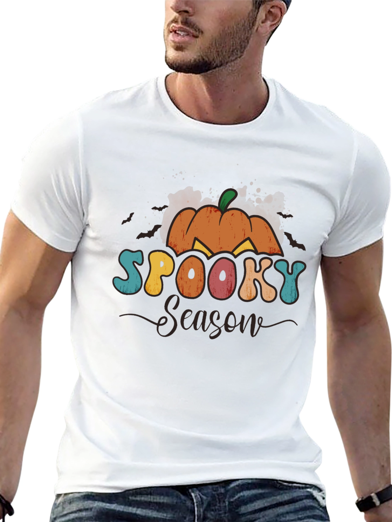 Spooky Season Graphic Tee - Halloween Pumpkin Shirt