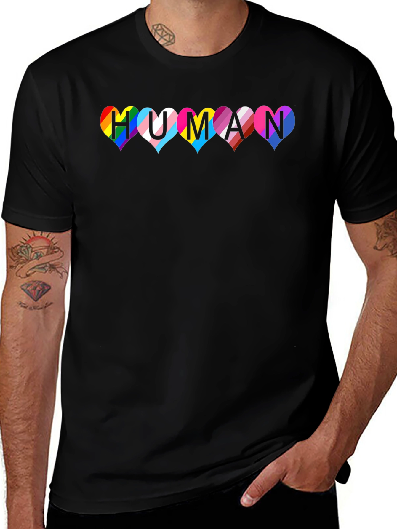 Pride Human Heart T-Shirt - LGBTQ+ Equality