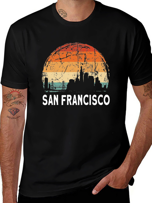 San Francisco Skyline Retro Graphic Tee