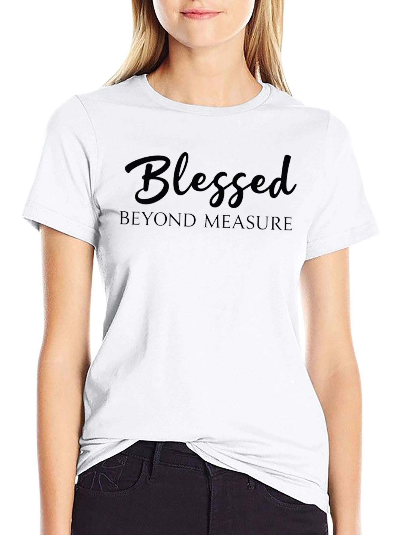 Blessed Beyond Measure Black Graphic Tee Shirt