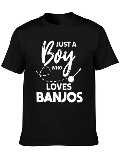 Just A Boy Who Loves Banjos Graphic T-Shirt