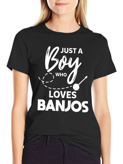 Just A Boy Who Loves Banjos Graphic T-Shirt