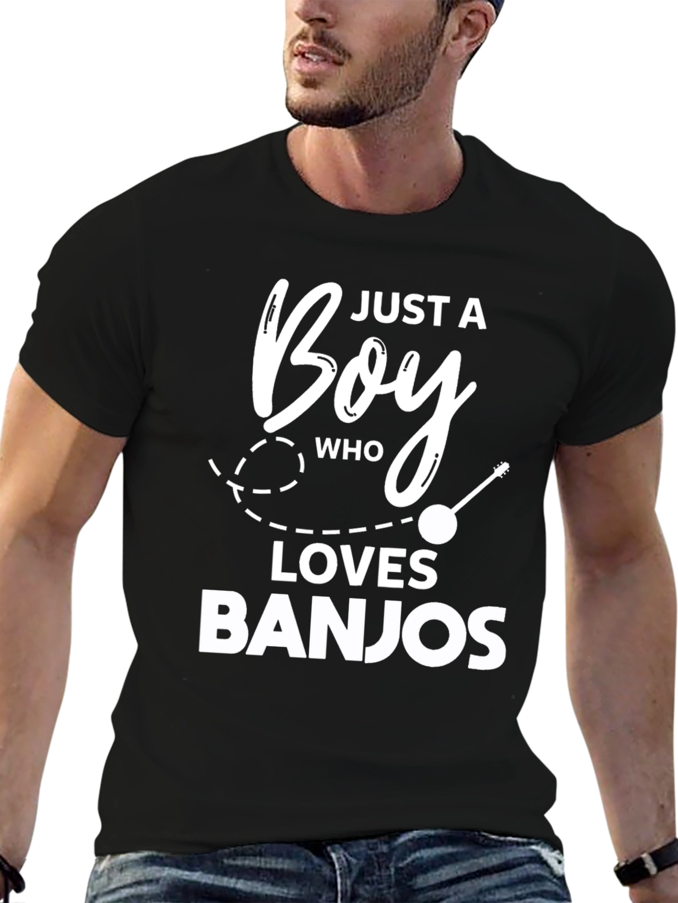 Just A Boy Who Loves Banjos Graphic T-Shirt