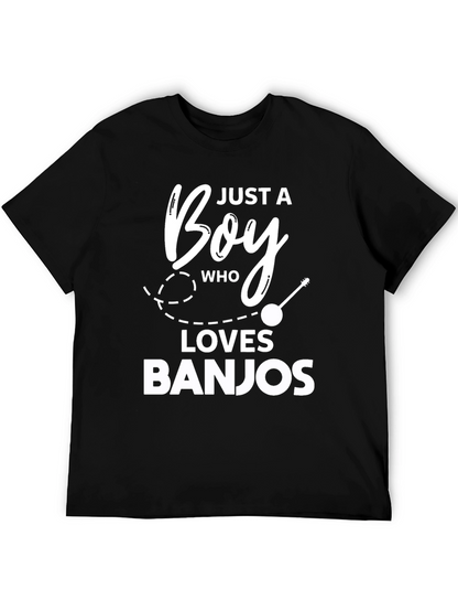 Just A Boy Who Loves Banjos Graphic T-Shirt