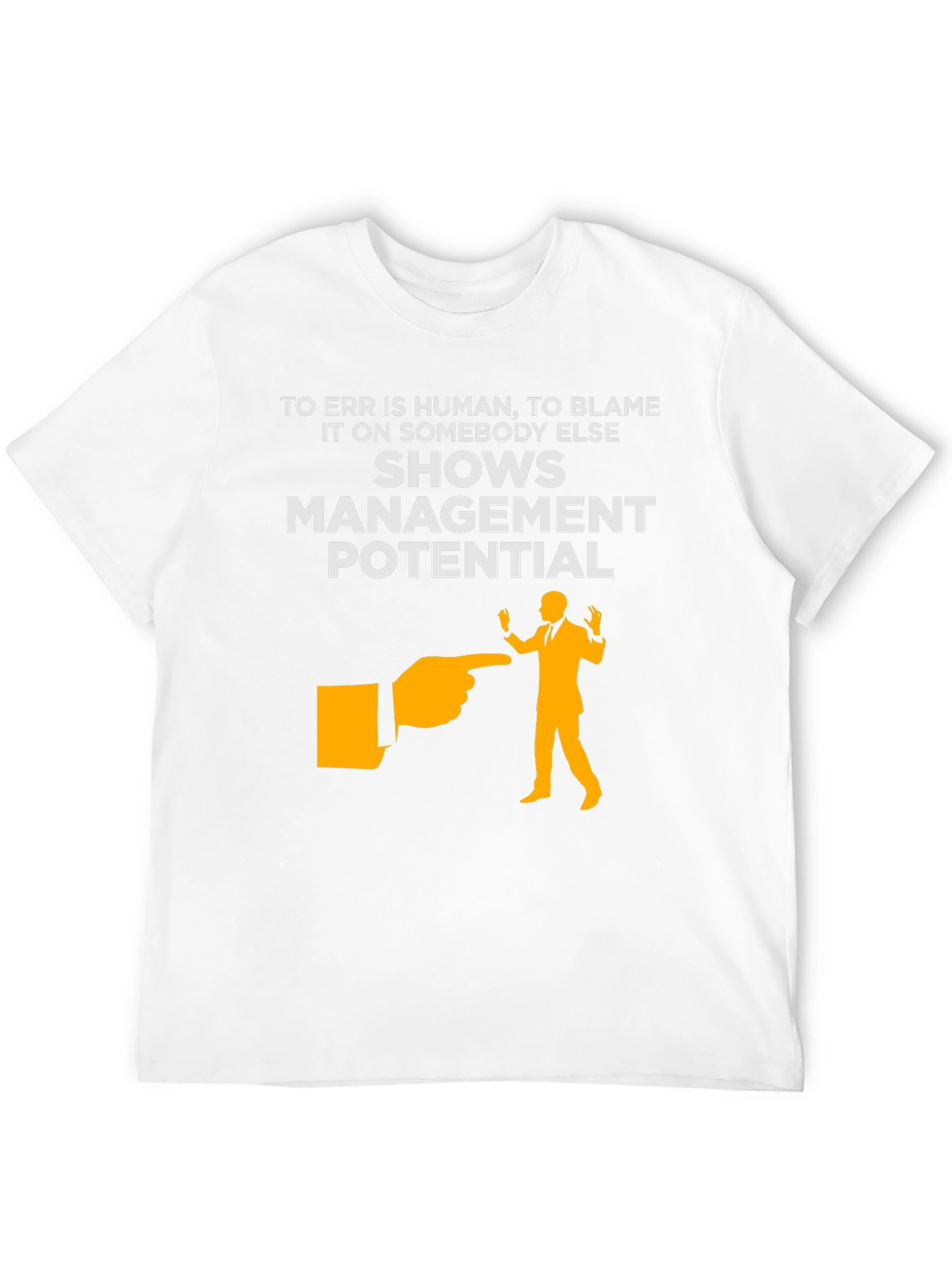 Funny Management Potential Black T-Shirt