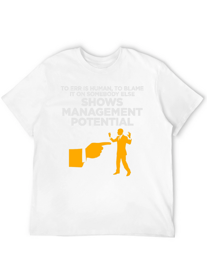Funny Management Potential Black T-Shirt