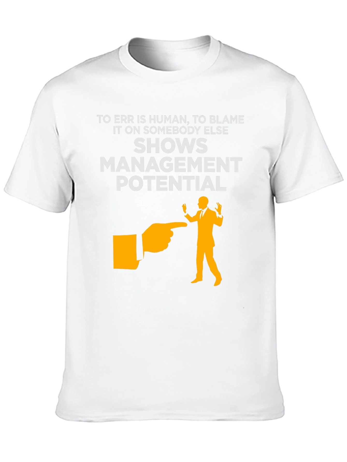 Funny Management Potential Black T-Shirt