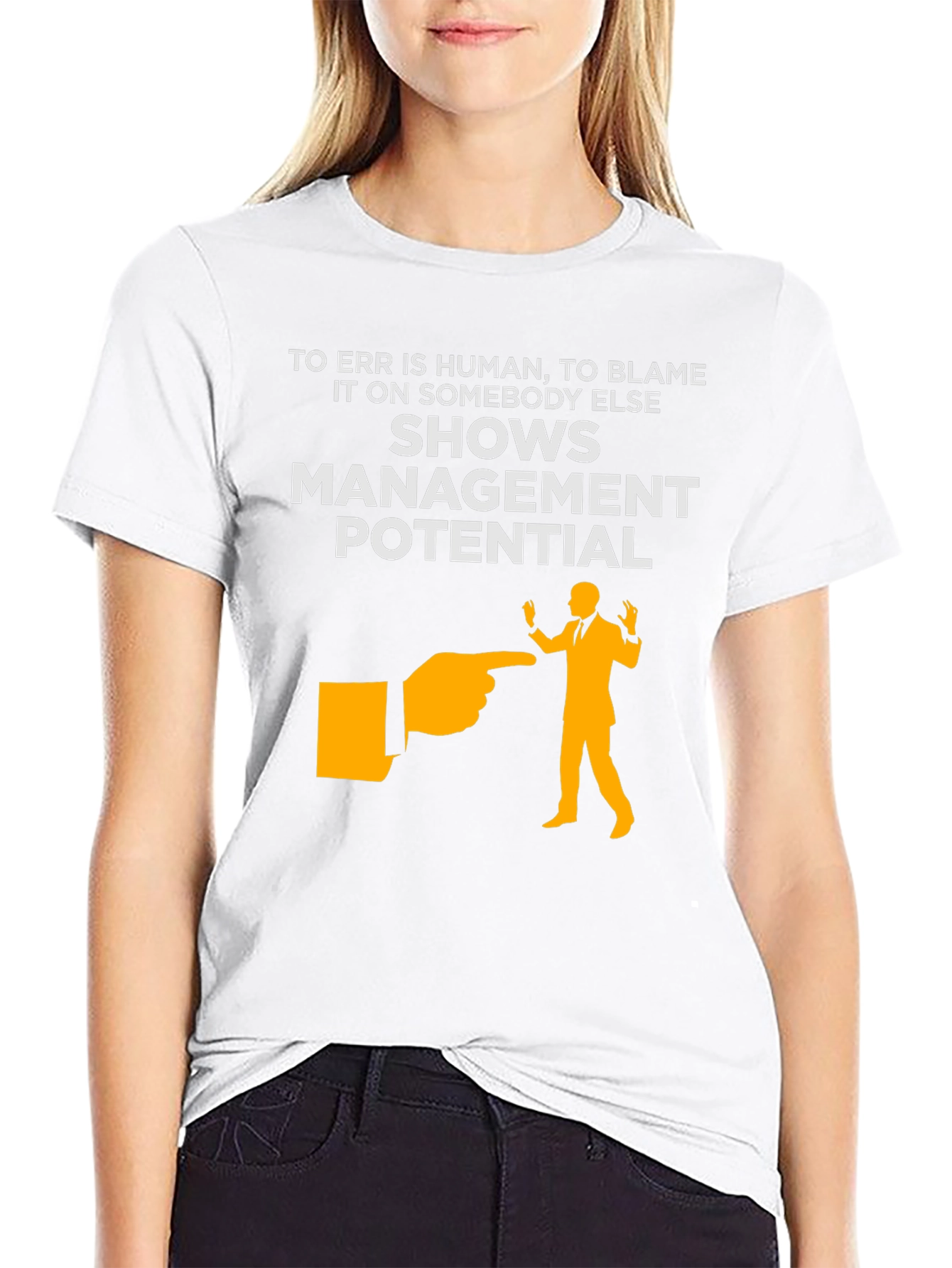 Funny Management Potential Black T-Shirt