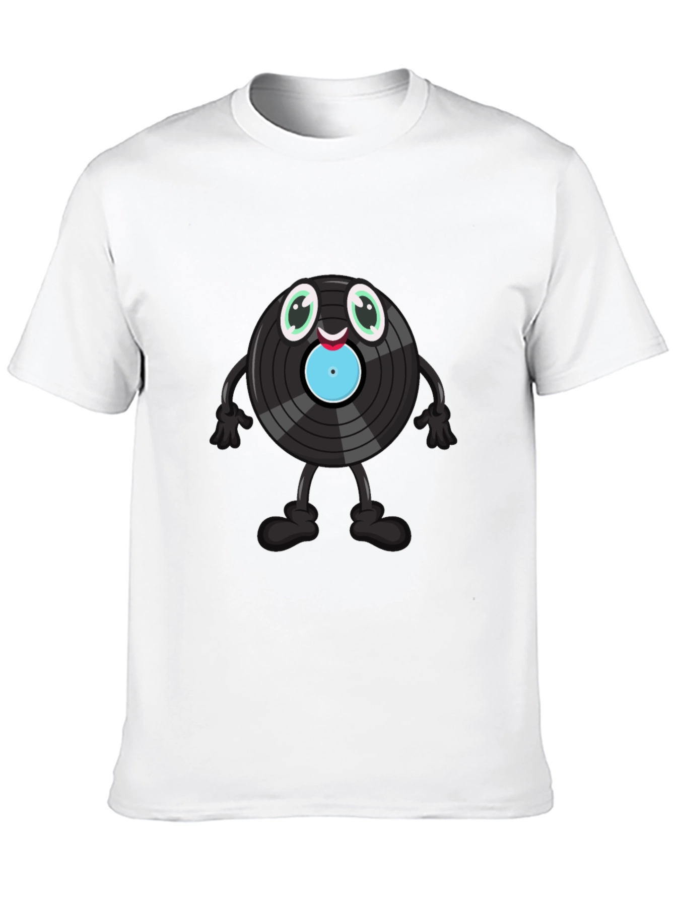 Cute Vinyl Record Cartoon Graphic Tee