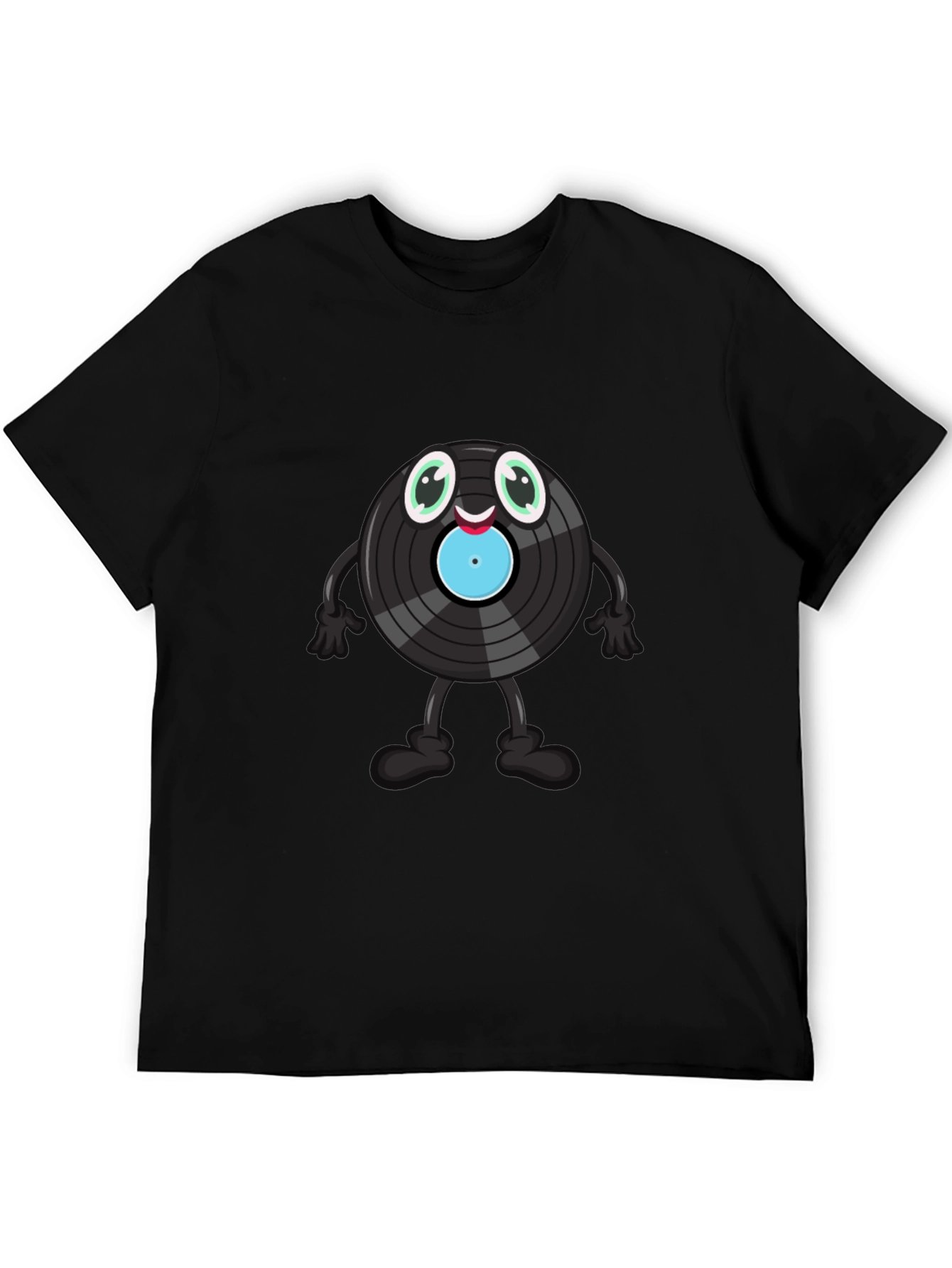 Cute Vinyl Record Cartoon Graphic Tee