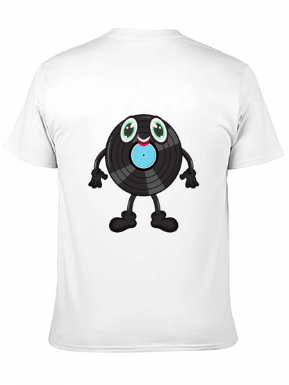 Cute Vinyl Record Cartoon Graphic Tee