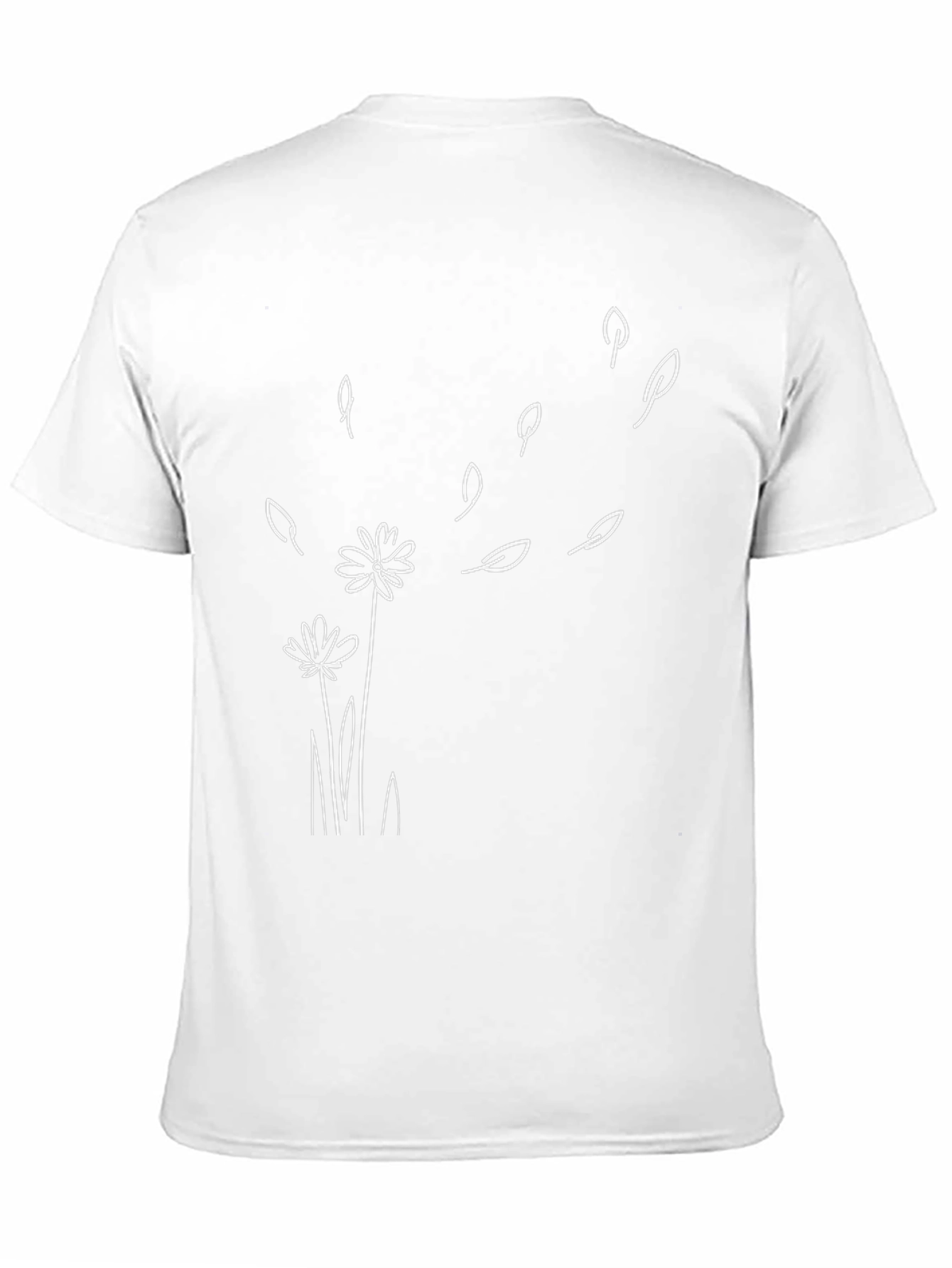 Dandelion Wind Black T-Shirt - Casual Graphic Tee