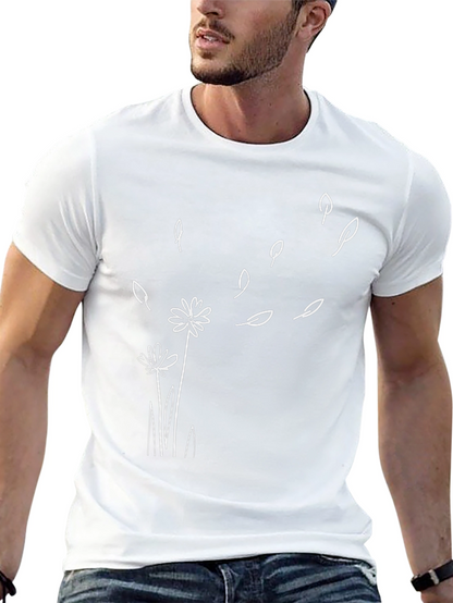 Dandelion Wind Black T-Shirt - Casual Graphic Tee