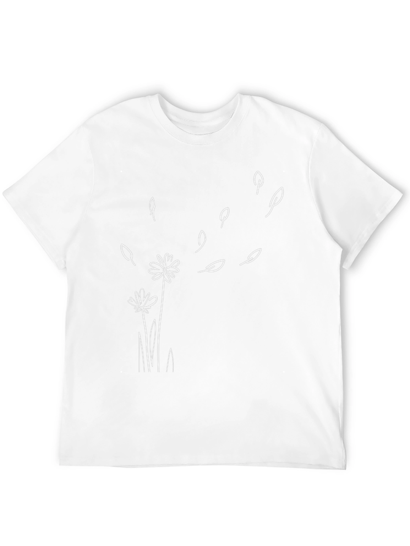 Dandelion Wind Black T-Shirt - Casual Graphic Tee