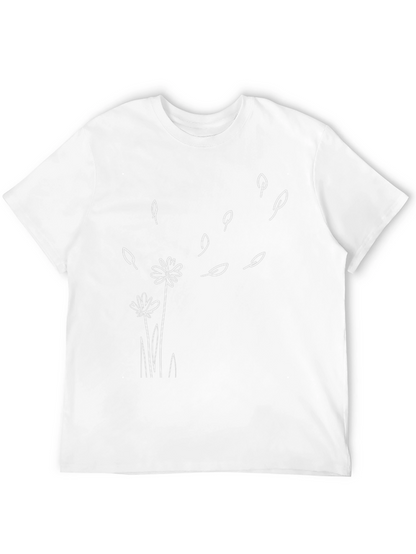 Dandelion Wind Black T-Shirt - Casual Graphic Tee