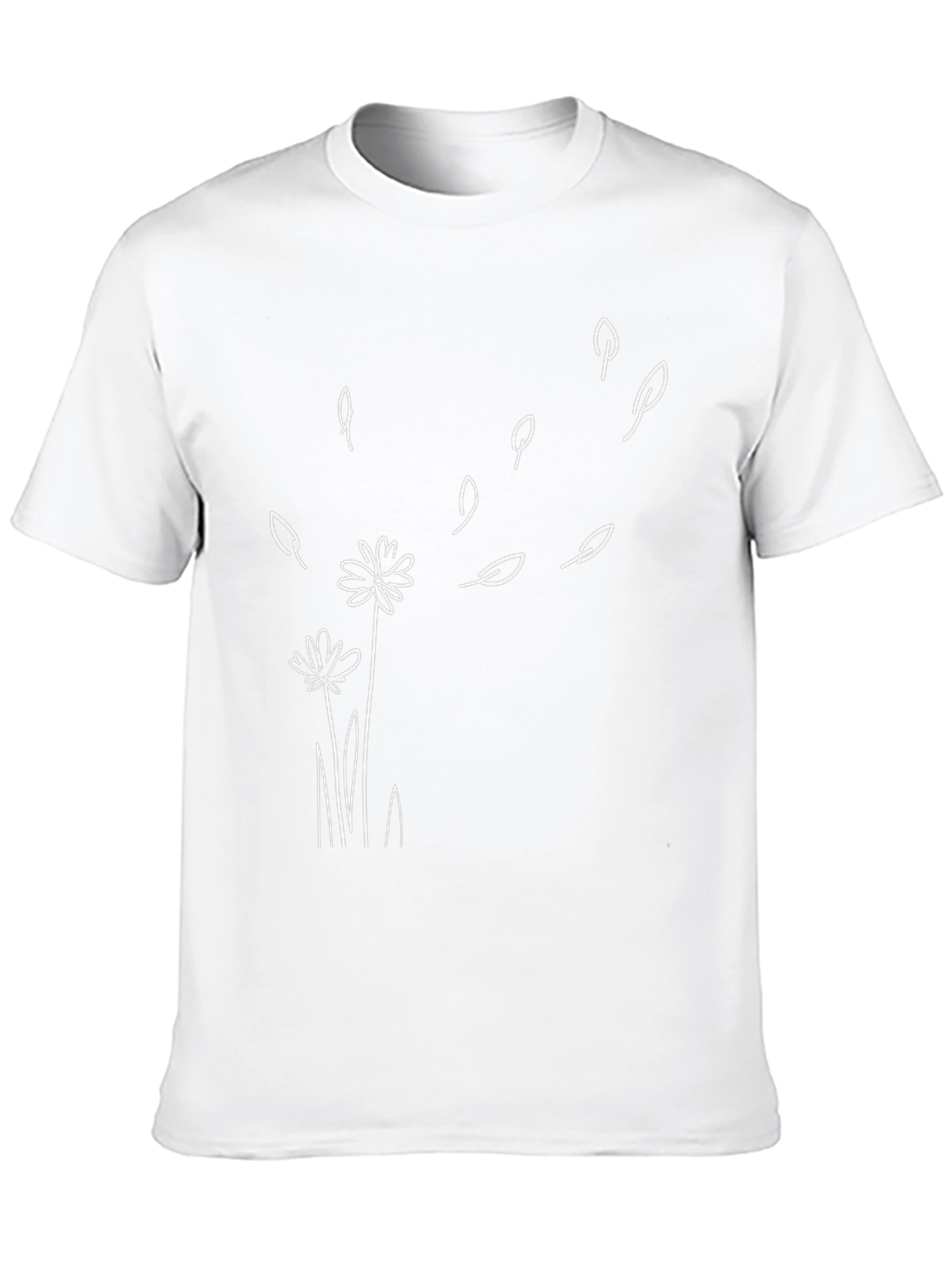 Dandelion Wind Black T-Shirt - Casual Graphic Tee