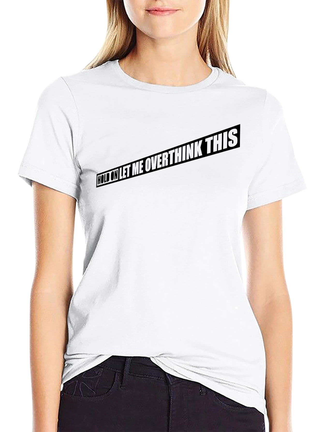 Overthink This Black T-Shirt Funny Slogan Tee