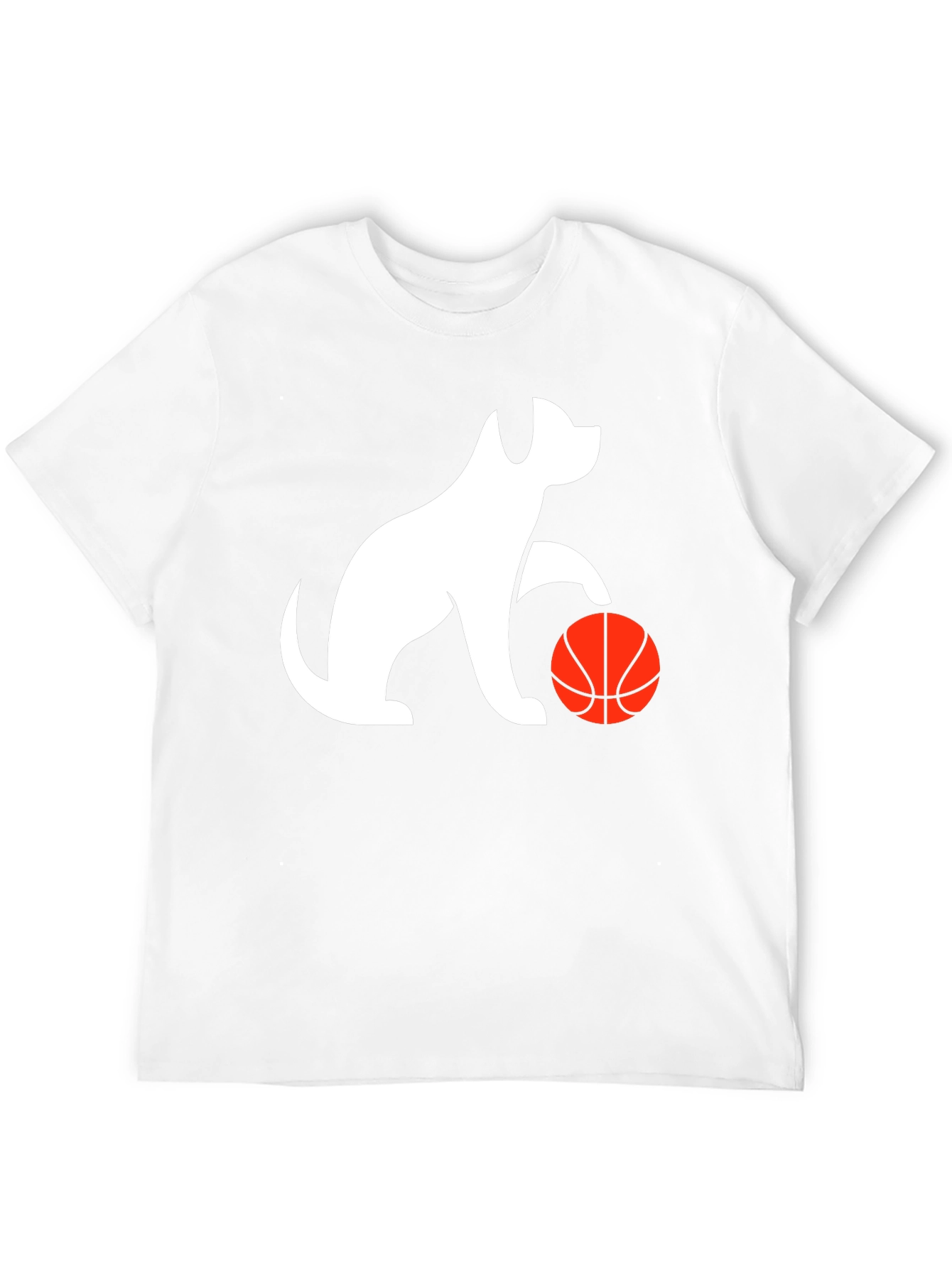 Dog Playing Basketball Black Graphic Tee