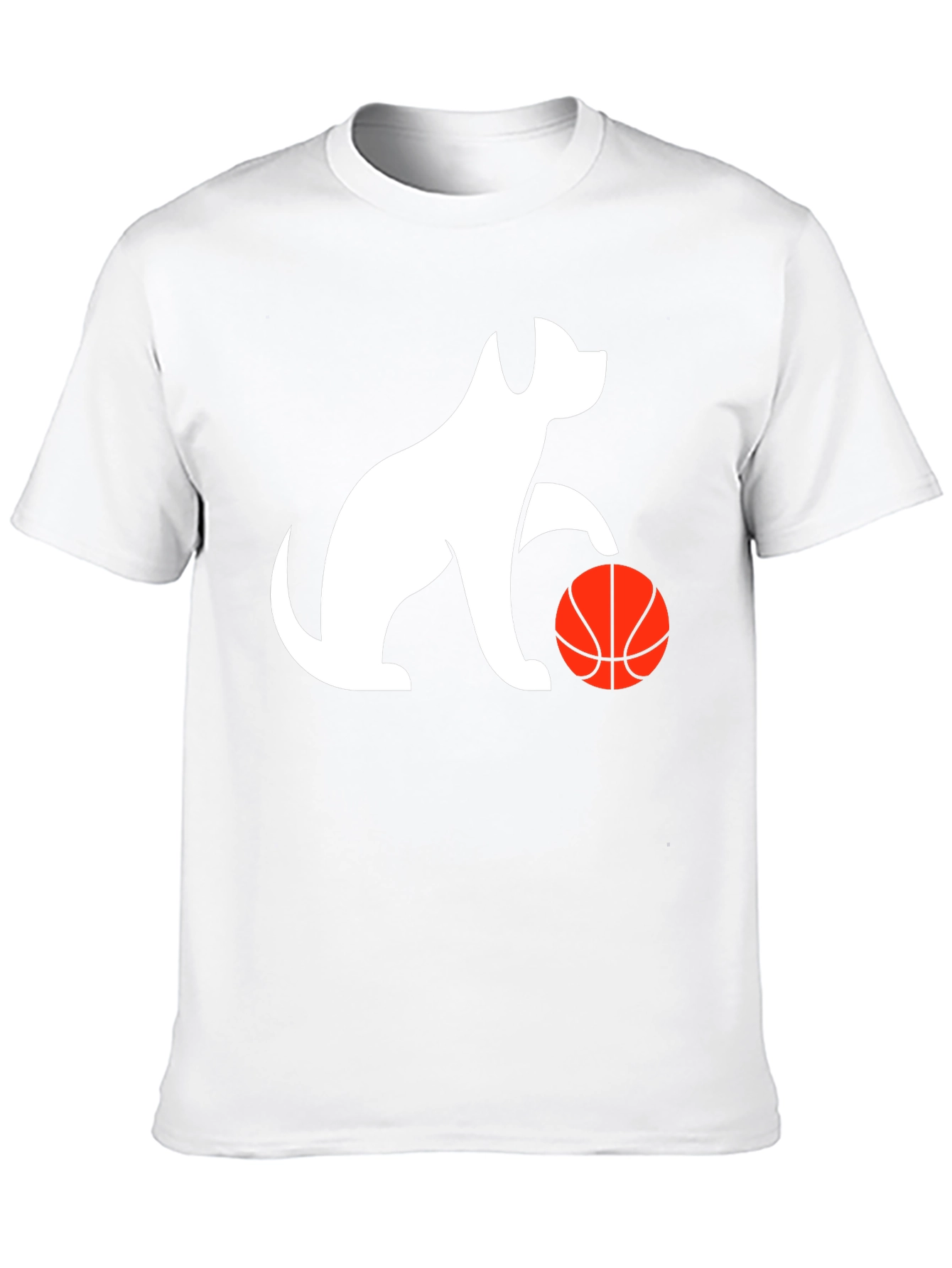 Dog Playing Basketball Black Graphic Tee