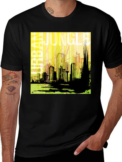 Urban Jungle Graphic T-Shirt - Mens Black Tee