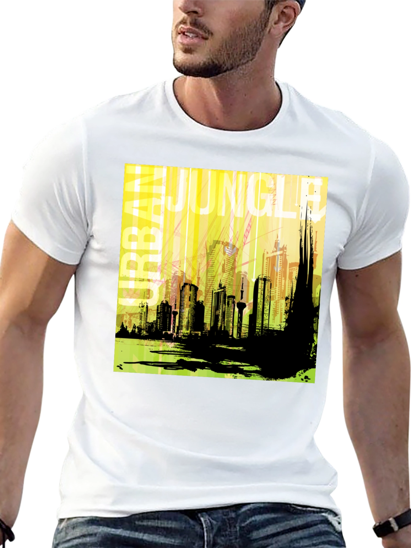 Urban Jungle Graphic T-Shirt - Mens Black Tee