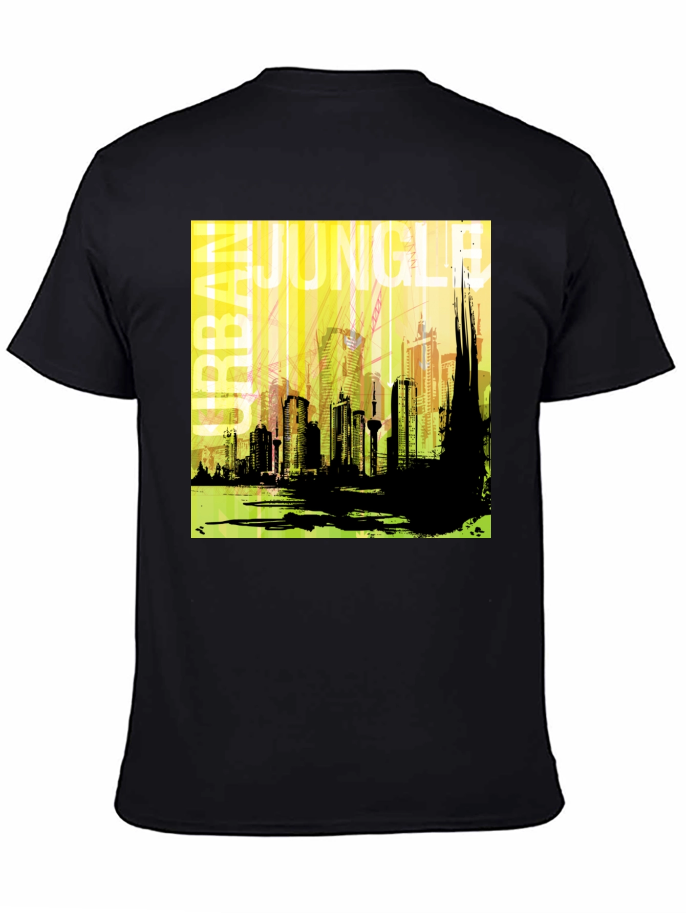 Urban Jungle Graphic T-Shirt - Mens Black Tee