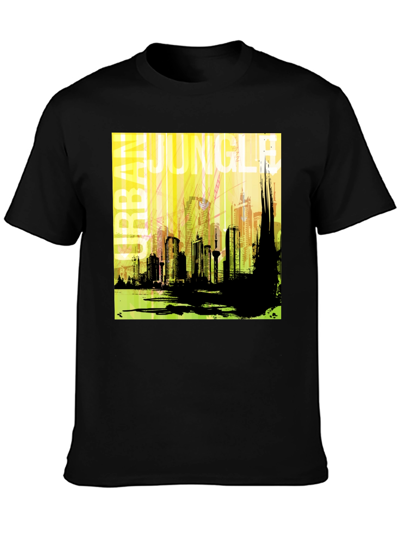 Urban Jungle Graphic T-Shirt - Mens Black Tee