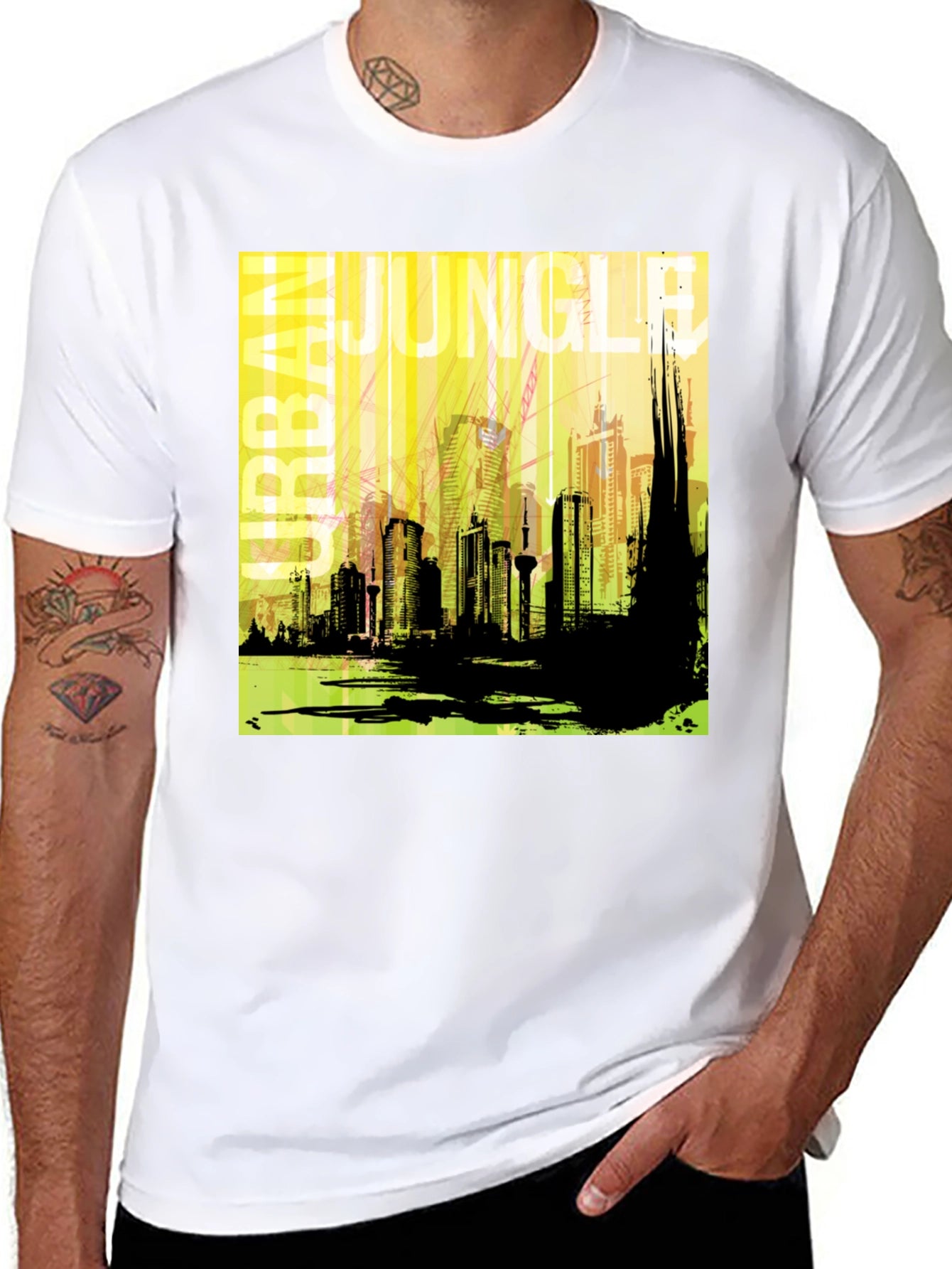 Urban Jungle Graphic T-Shirt - Mens Black Tee