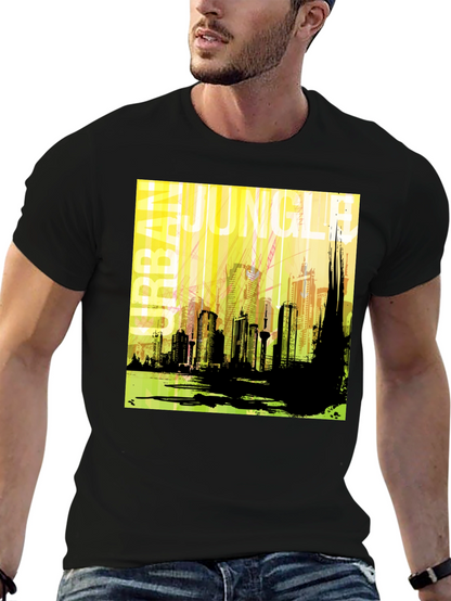 Urban Jungle Graphic T-Shirt - Mens Black Tee