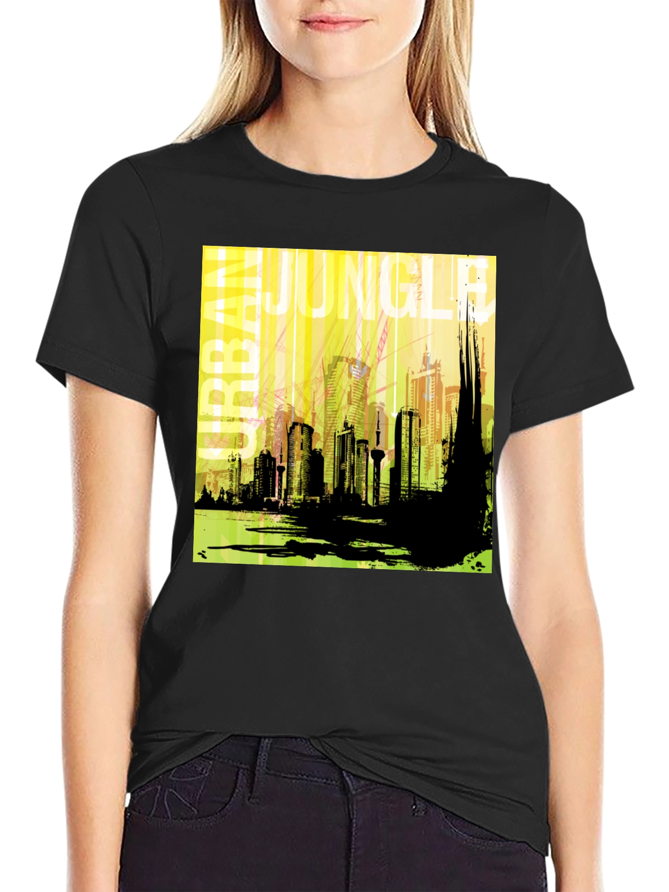 Urban Jungle Graphic T-Shirt - Mens Black Tee