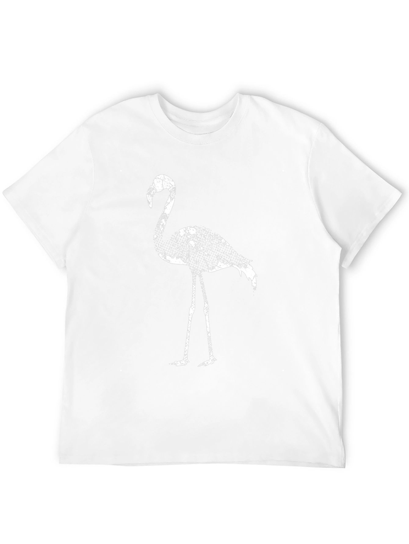 Mens Black T-shirt with Flamingo Print
