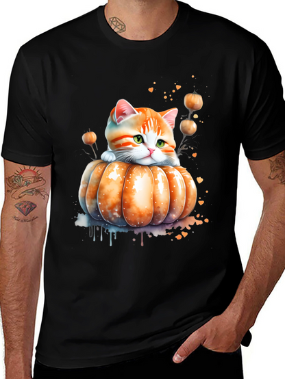Cute Kitten in Pumpkin Patch T-Shirt