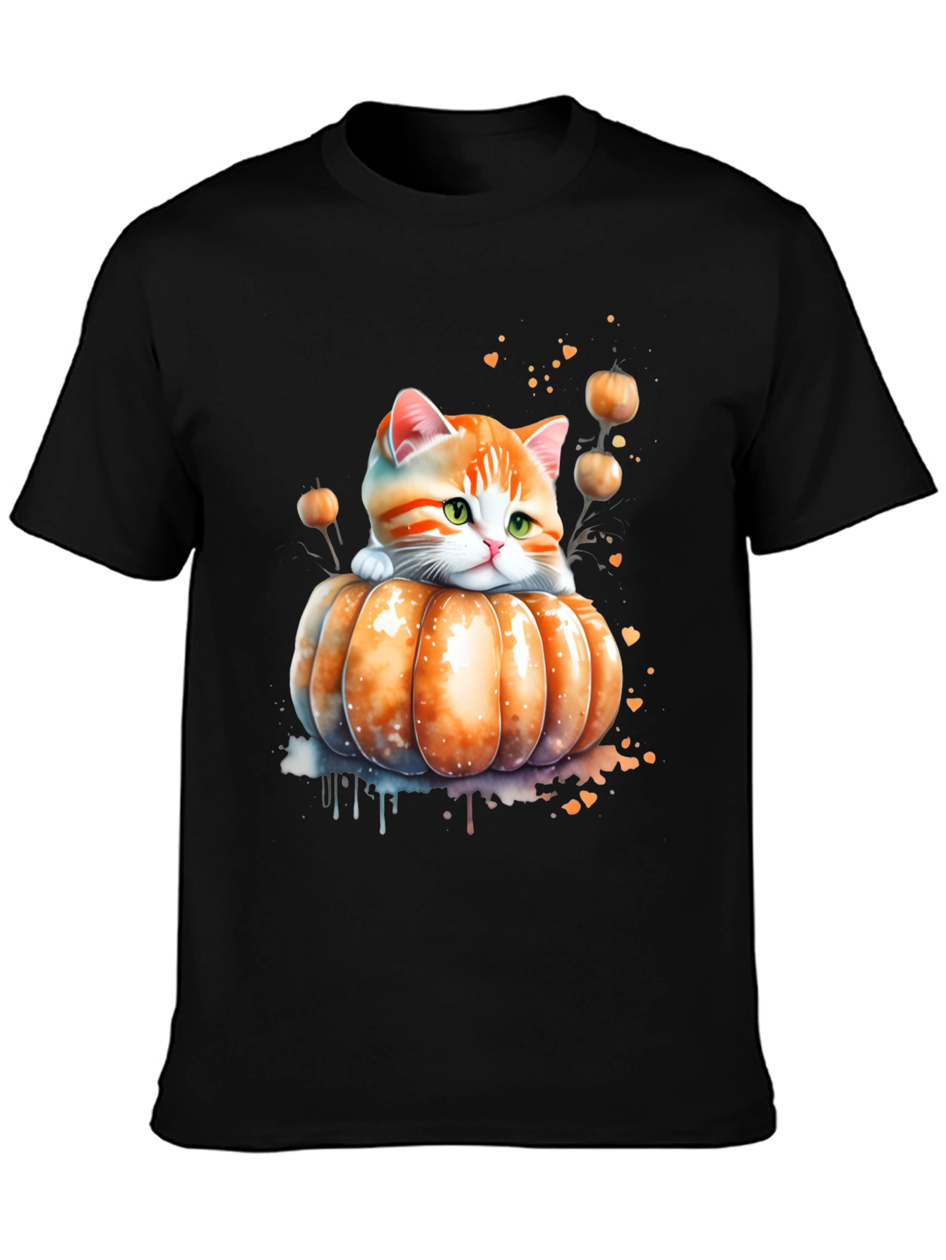 Cute Kitten in Pumpkin Patch T-Shirt